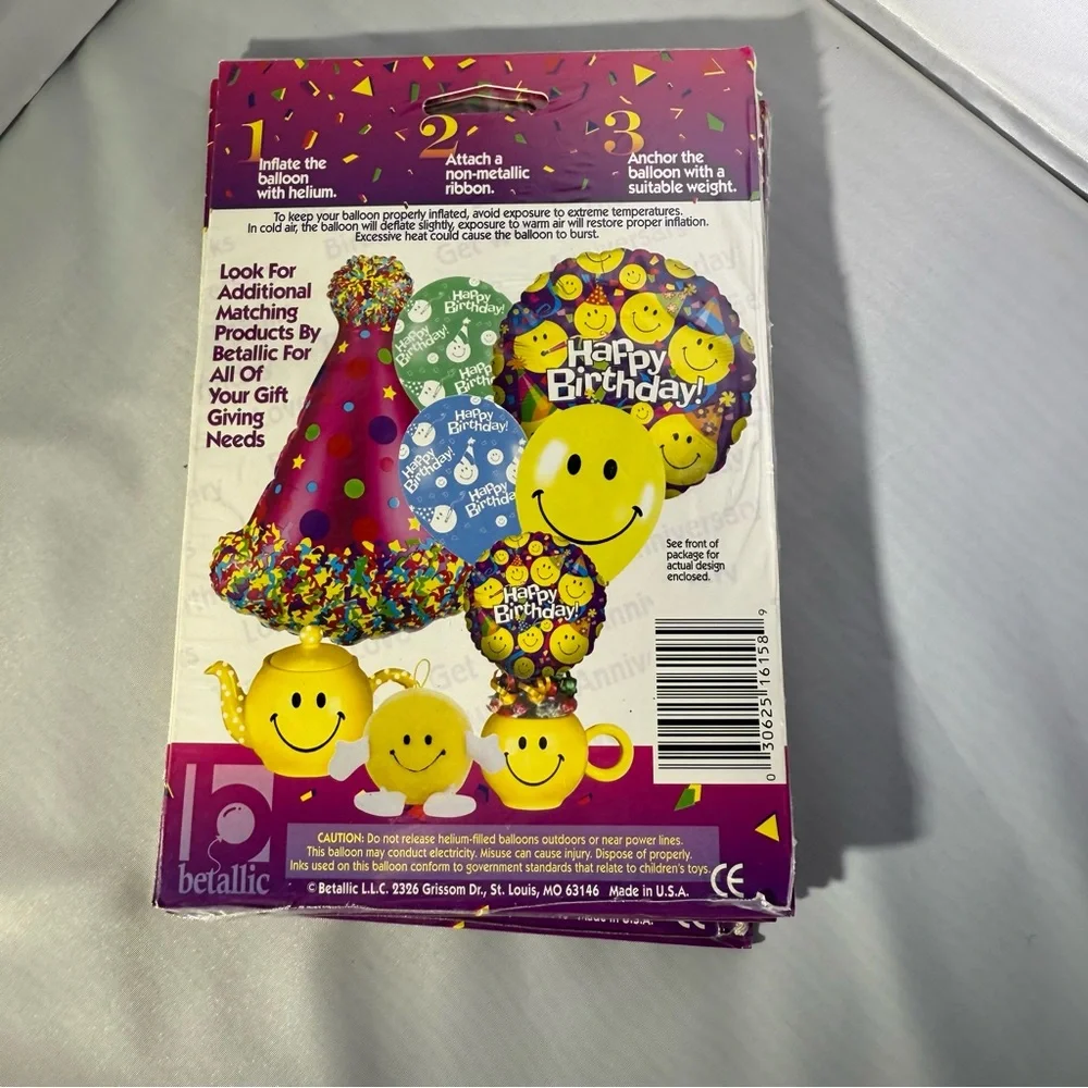 Vtg Betallic “Over the Hill and Losing It” Birthday Metallic Balloon –  Lot of 5